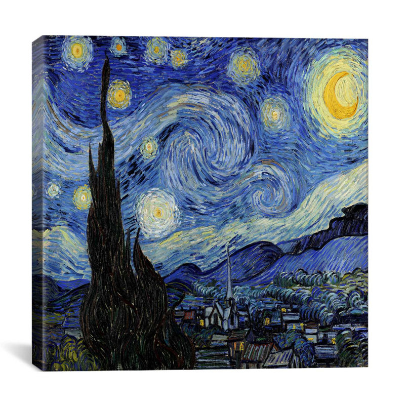 Vault W Artwork The Starry Night By Vincent Van Gogh Wrapped Canvas Painting Print Reviews Wayfair