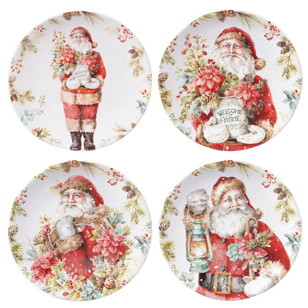 santa claus plates