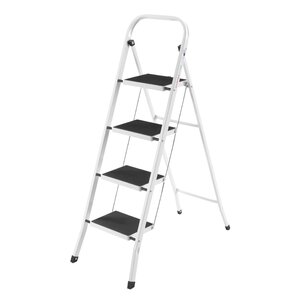 4-Step Steel Step Ladder with 330 lb. Load Capacity