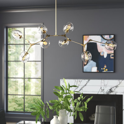 Kenbridge 8 - Light Sputnik Modern Linear Chandelier