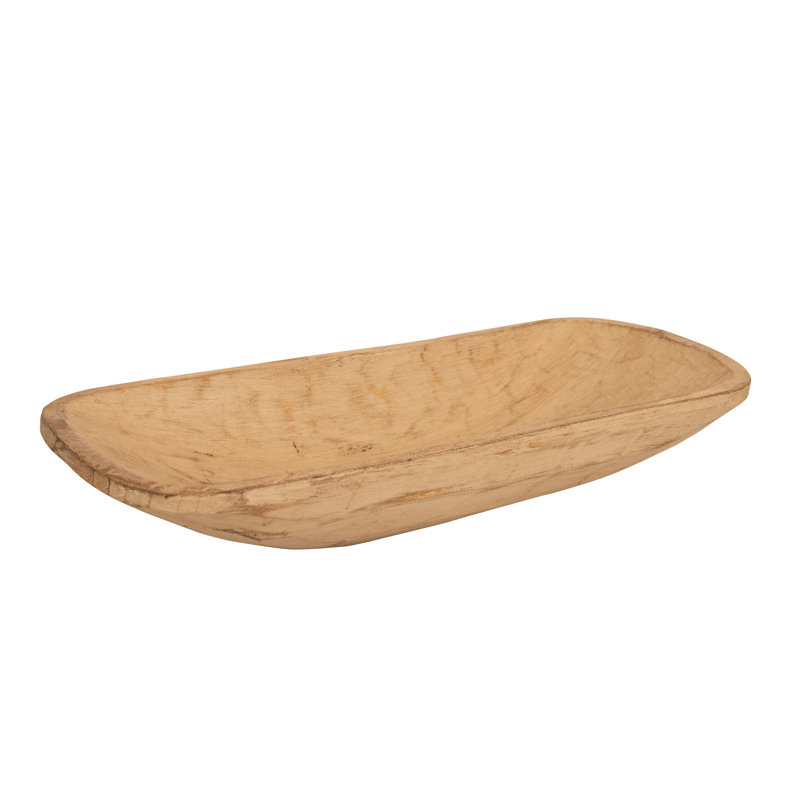 White Wooden Decorative Bowl