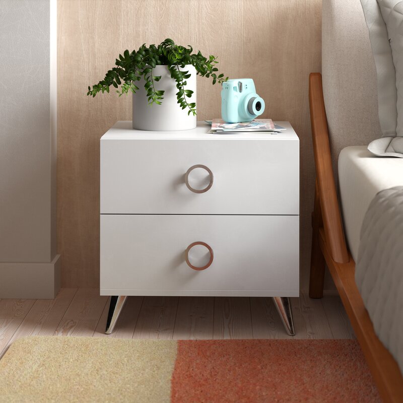 Claire 2 Drawer Nightstand Reviews Allmodern