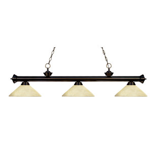 Go to store & view more images Red Barrel Studio Zephyr Modern 3-Light Bell Shade Billiard Light