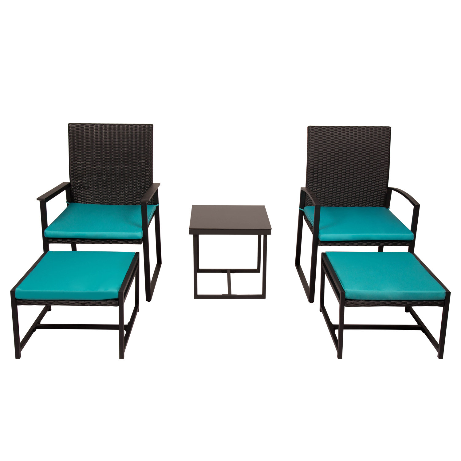 mainstays steel wicker ottoman