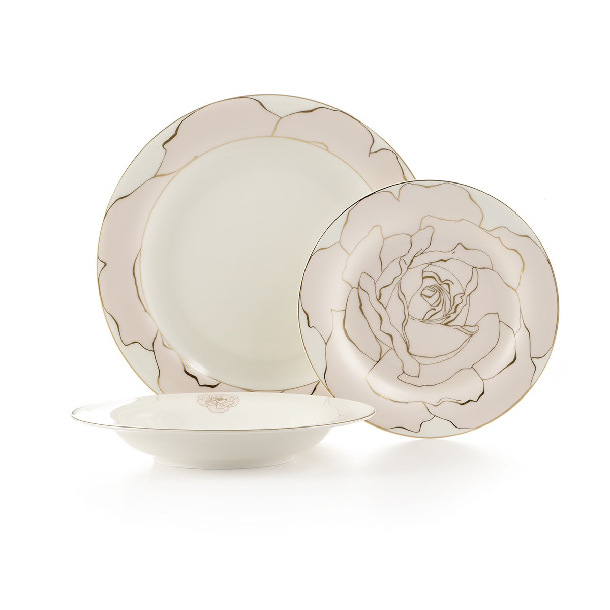 rose gold dinnerware set