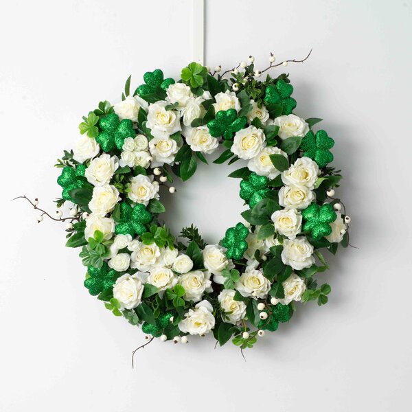 Patrick's Day Sign Front Door Decor 8X8 Happy St Wreath Attachment