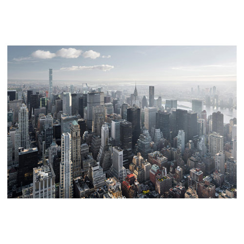Upper Manhattan New York City 2.9m x 4.32m Textured Matte Peel & Stick Wall Mural East Urban Home