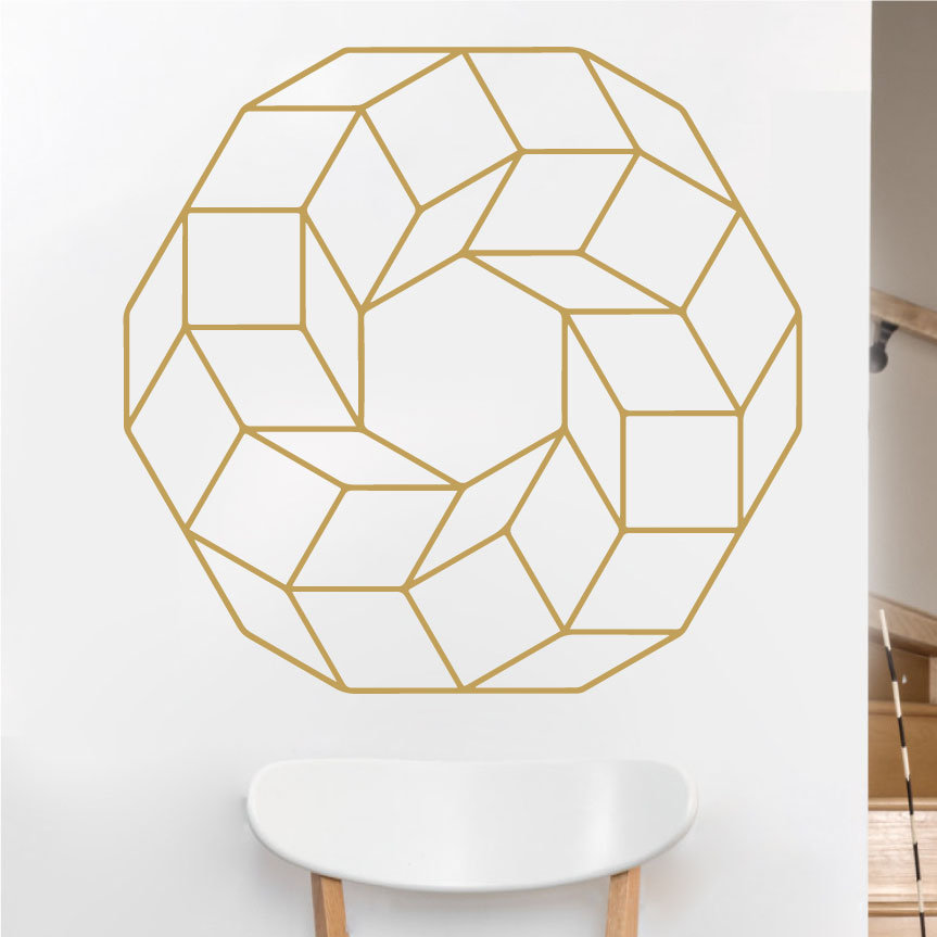EyvalDecal Cubed Ring Sacred Geometry Vinyl Wall Decal Wayfair