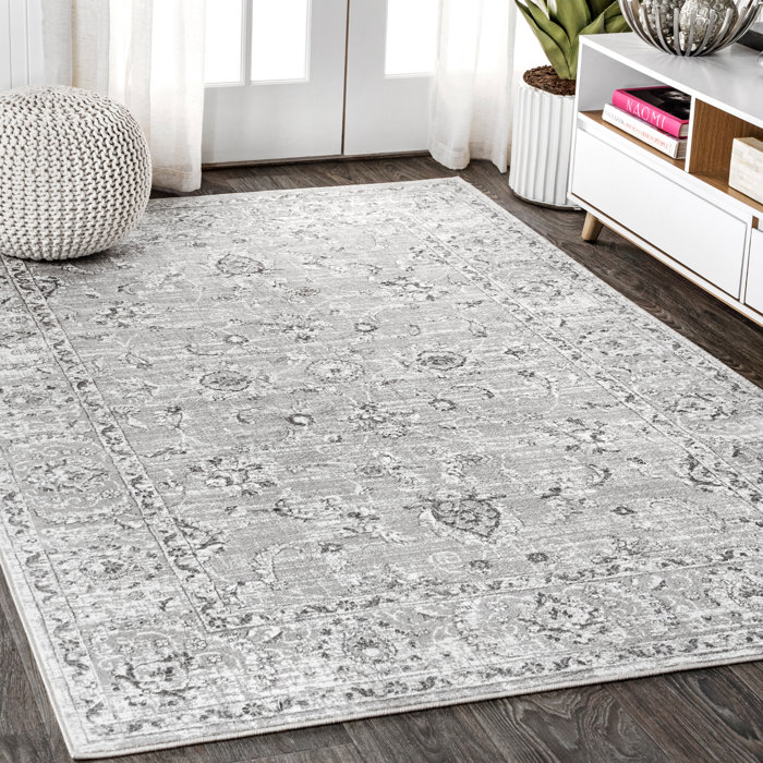 Laxton Modern Persian Vintage Light Gray Area Rug Laxton Modern Persian Vintage Light Gray Area Rug
