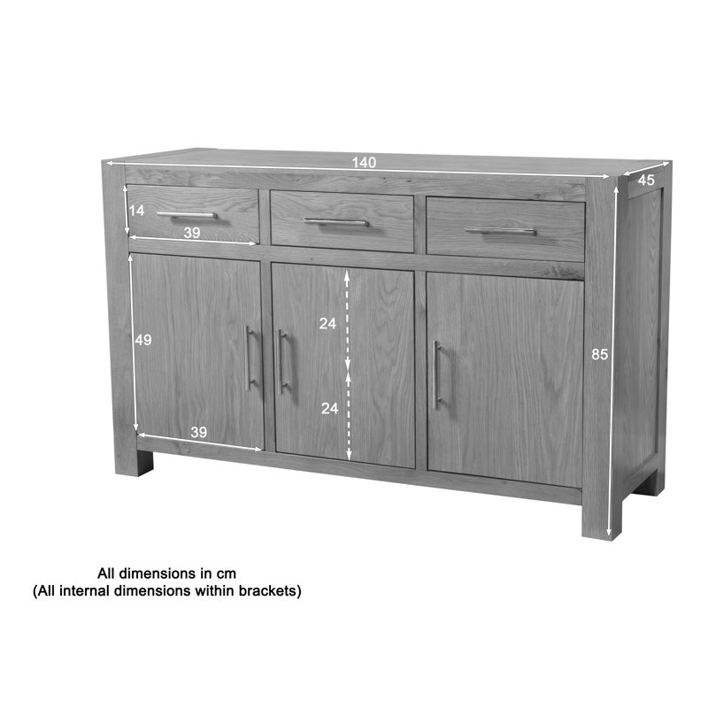 Natur Pur Sydney 3 Door 3 Drawer Sideboard Wayfair Co Uk