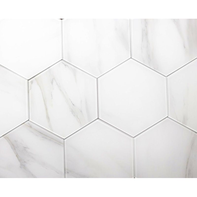 Abolos Nature 8 X 8 Glass Hexagon Tile Wayfair