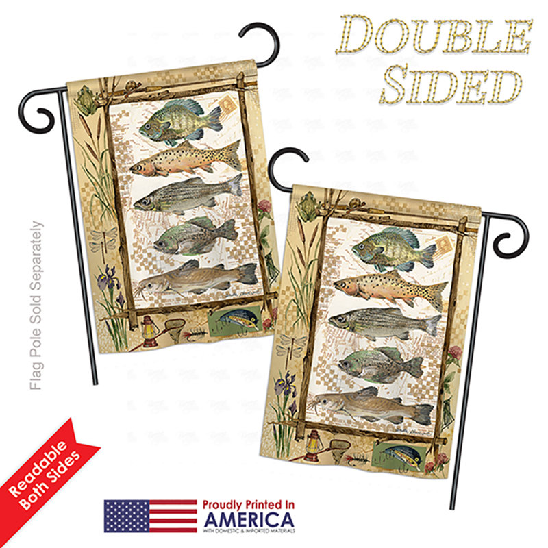 Breeze Decor Fishing Adventures 2 Sided Polyester 18 5 X 13 In Garden Flag Wayfair