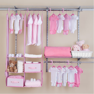 Deep Nursery Closet Organizer 24 Piece Set Delta Children Color: Pink