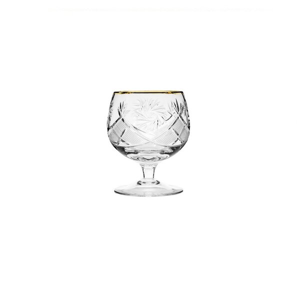 6-pc Vintage Set Neman Glassworks 7-Oz Russian Crystal Brandy Cognac Snifters 