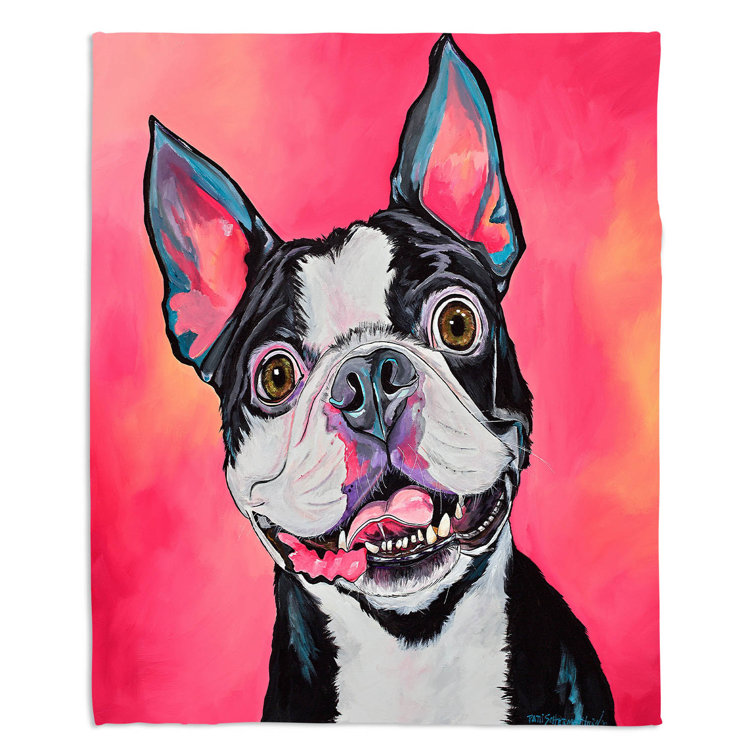 boston terrier throw blanket