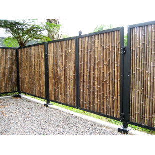 PVC Fence Bamboo Slat Fencing Border Panel Roll Garden Wall Privacy Screen Cover 
