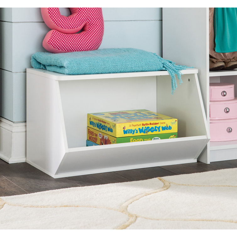 closetmaid kidspace white toy chest with wheels