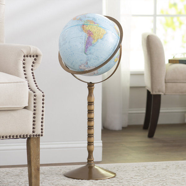 world globe table lamp