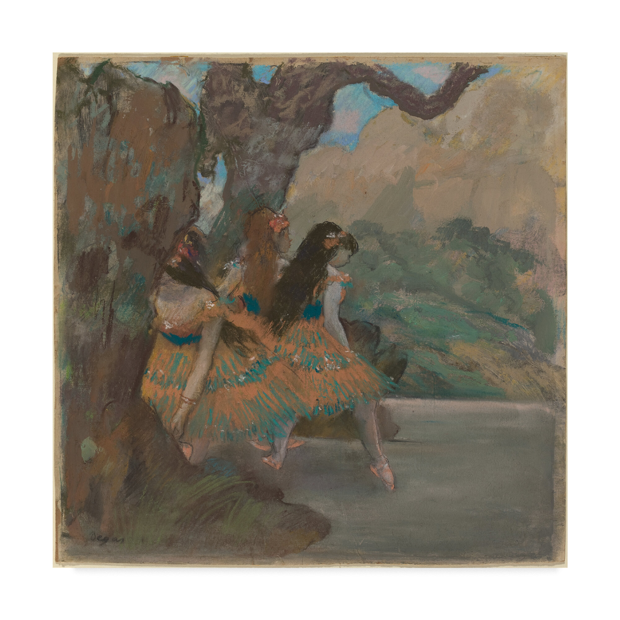 The Ballet Dancers By Edgar Degas Oil Painting Print On Wrapped Canvas