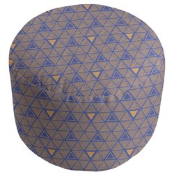 East Urban Home Full Color Hand Drawn Triangles Pouf | Wayfair