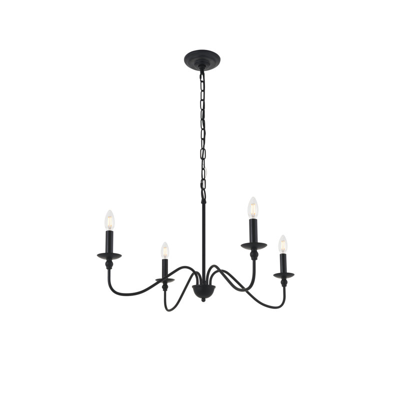 House Of Hampton Mayle 4 Light Matte Black Pendant Wayfair House Of Hampton Mayle 4 Light Matte