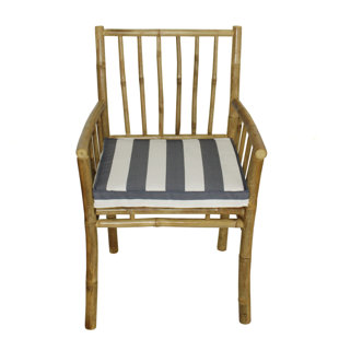 Platani Bamboo Patio Dining Chair with Cushion