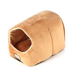 Cat Bed in Brown and Ivory