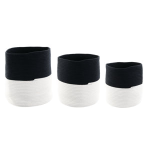 3-tlg. Korb-Set aus Seilmaterial von dCor design