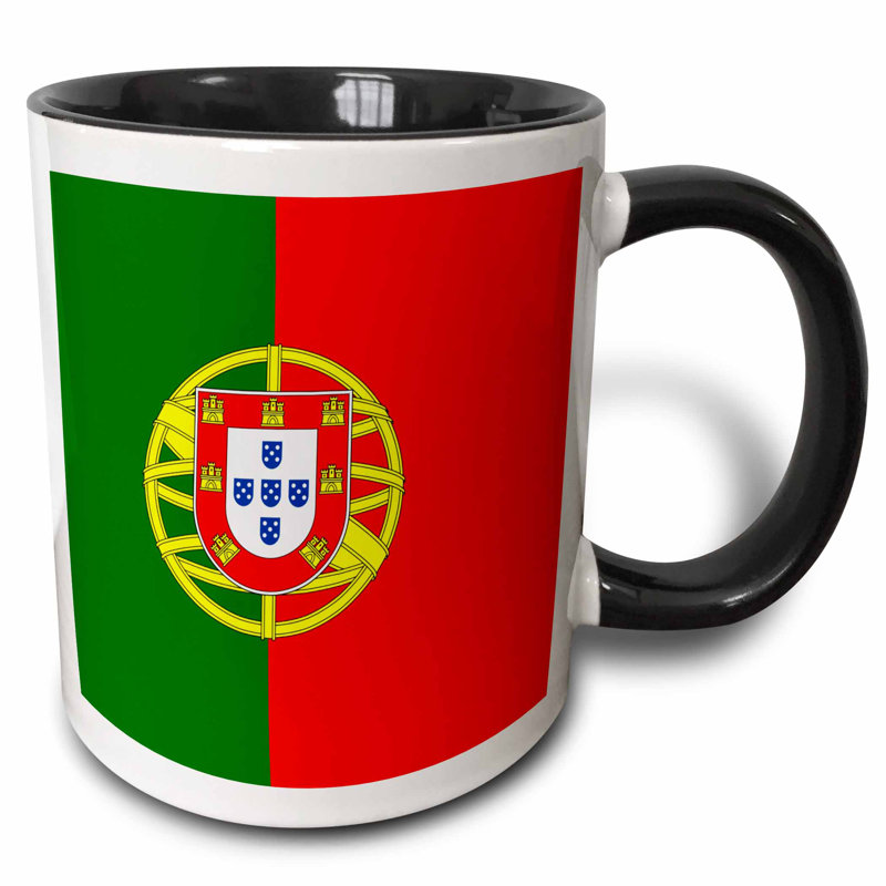 East Urban Home Townsend Flag Of Portugal With Coat Of Arms Shield Coffee Mug Wayfair