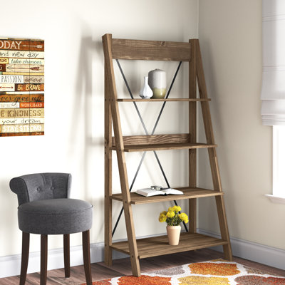 Roanoke Solid Wood Ladder Bookshelf