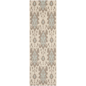 Amedee Beige Dark Beige/Aqua Weft Rug