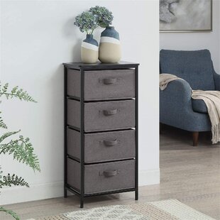 Details about   Used Wood 4 Drawer Dresser Fabric Storage Chest of Drawers Clothes Organizer 