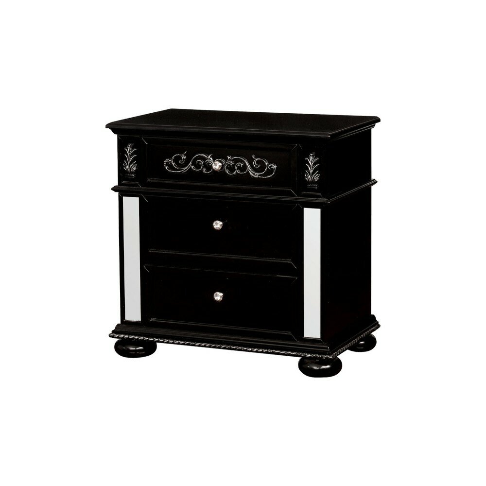 Monticello Solid Wood 3 Drawer Nightstand