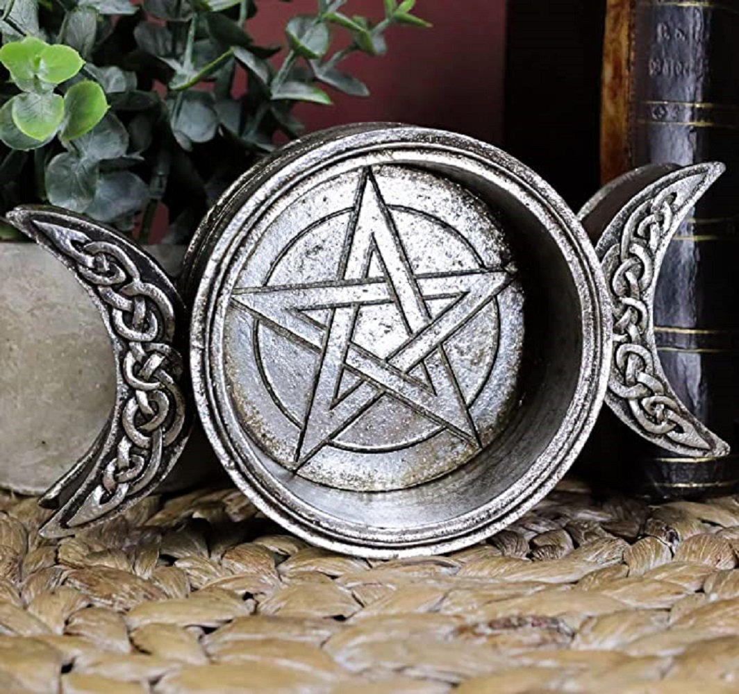 Trinx Elizama Occult Wicca Triple Moon Figurine | Wayfair