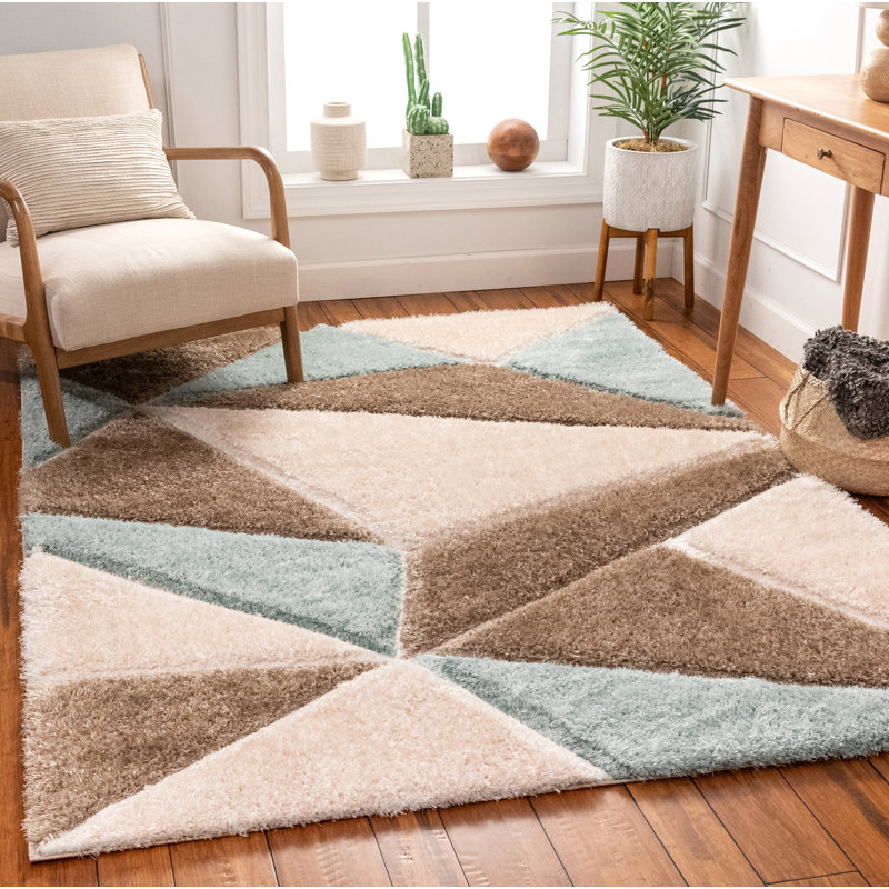 Well Woven San Francisco Shag Ivory/Cream/Blue Area Rug ...