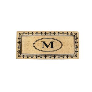 First Impression Quinton Monogrammed Coir Doormat