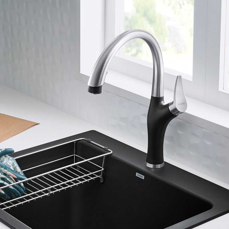 Blanco Artona Pull Down Single Handle Kitchen Faucet Reviews Wayfair