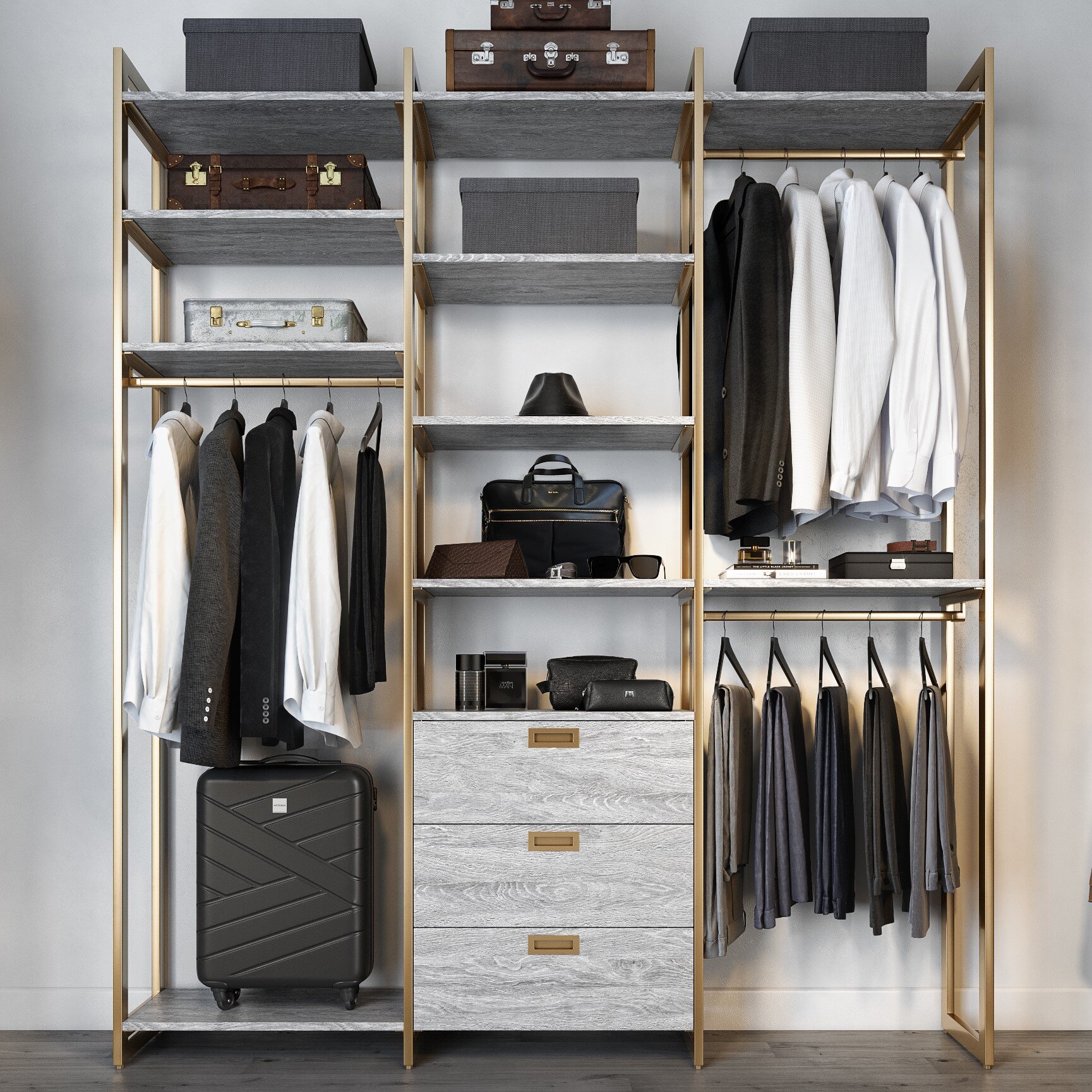 Martha Stewart California Closets The Everyday System 85 W 20 D Closet System Reach In Walk In Sets Wayfair