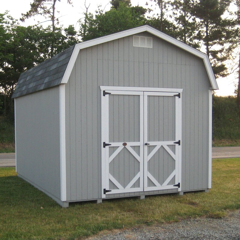 Little Cottage Company Classic 10 ft. W x 10 ft. D Solid Wood Storage ...