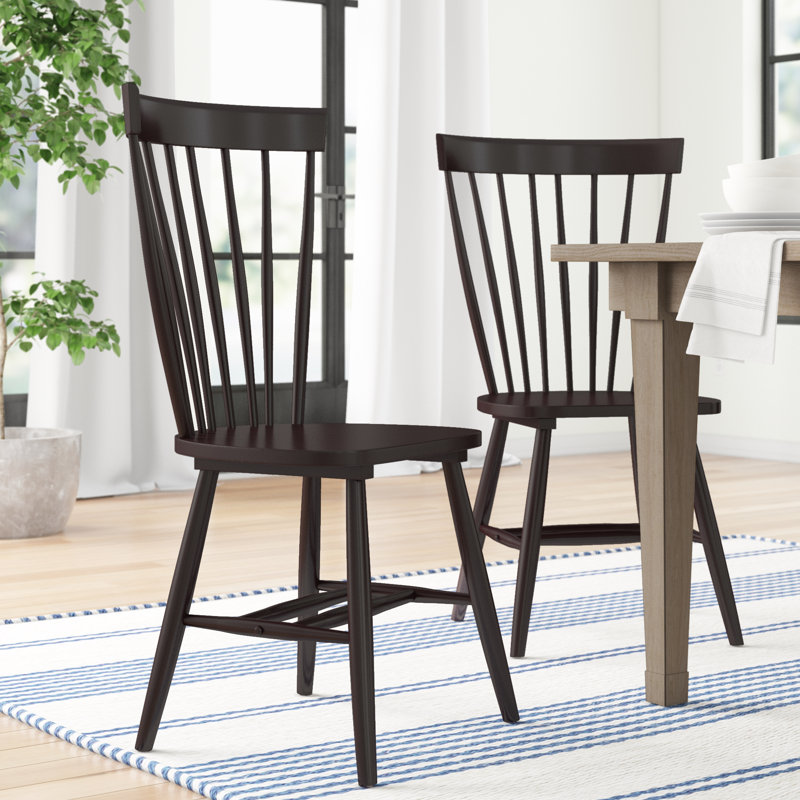 Three Posts Spindle Solid Wood Windsor Back Side Chair Reviews Wayfair