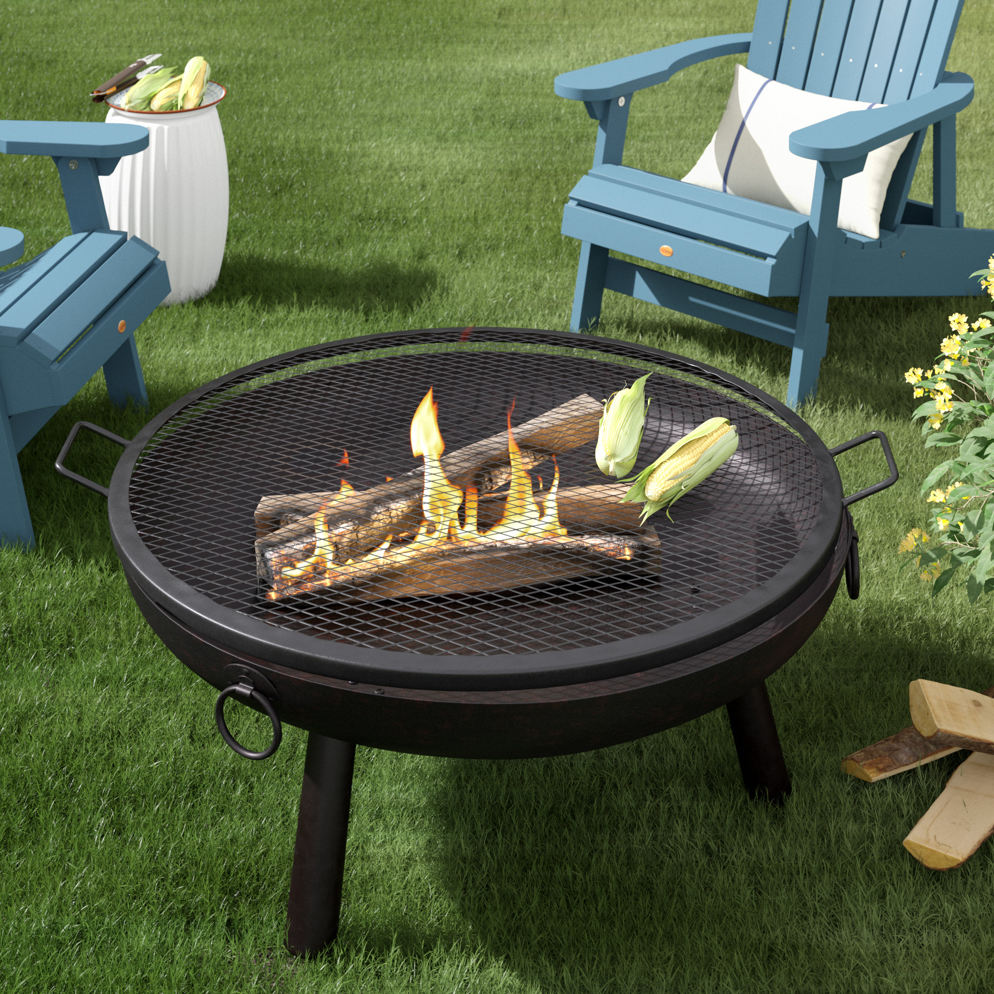 Freeport Park Omaha Cooking Fire Pit Camping Cookware Reviews