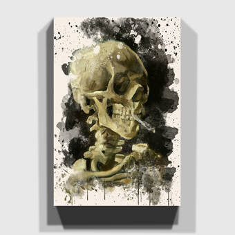 East Urban Home Cigarette With Skull By Vincent Van Gogh