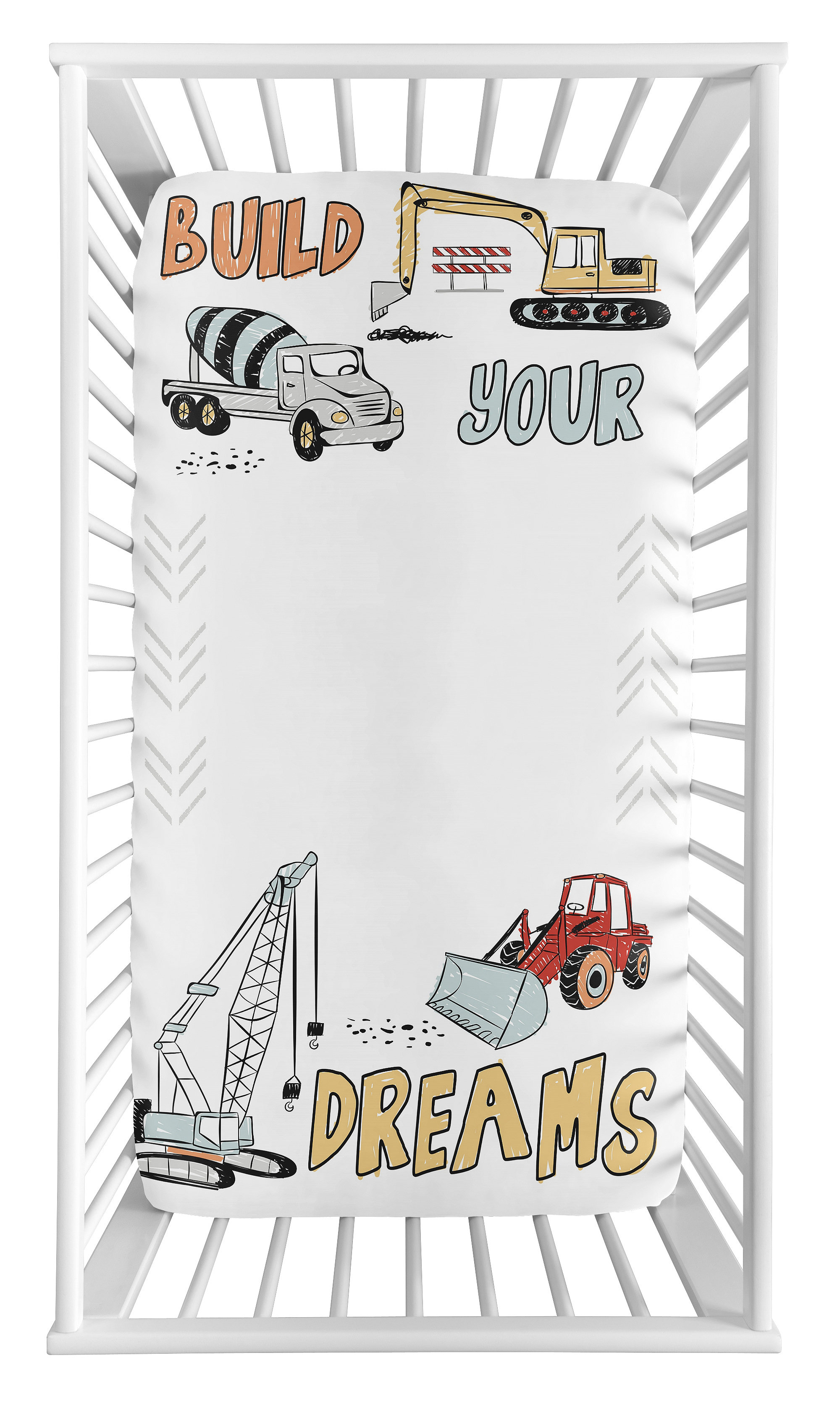 construction truck crib sheets
