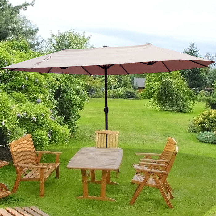 Red Barrel Studio Folger 9 X 15 Rectangular Market Umbrella