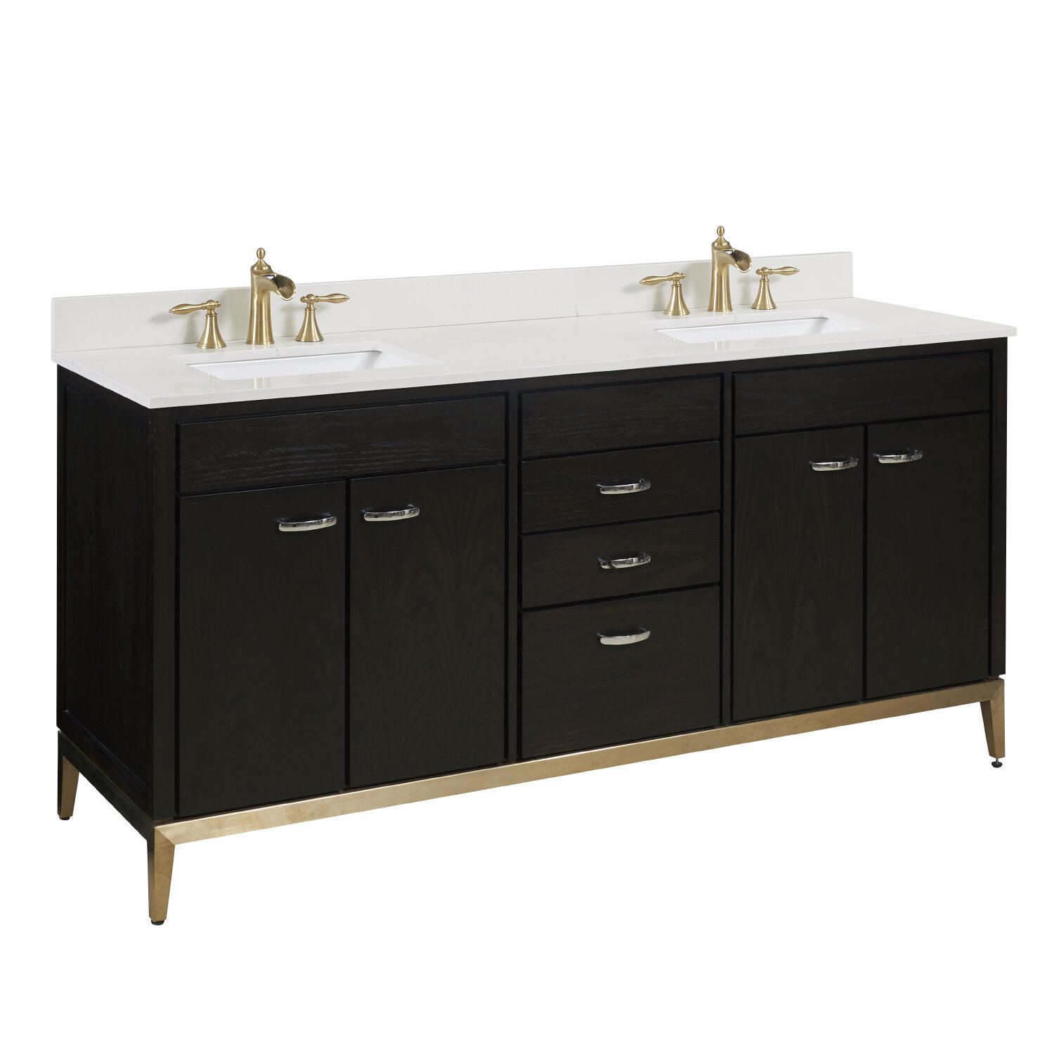 Altair Belluno 73 Double Bathroom Vanity Top In Calacatta White With Sink Wayfair