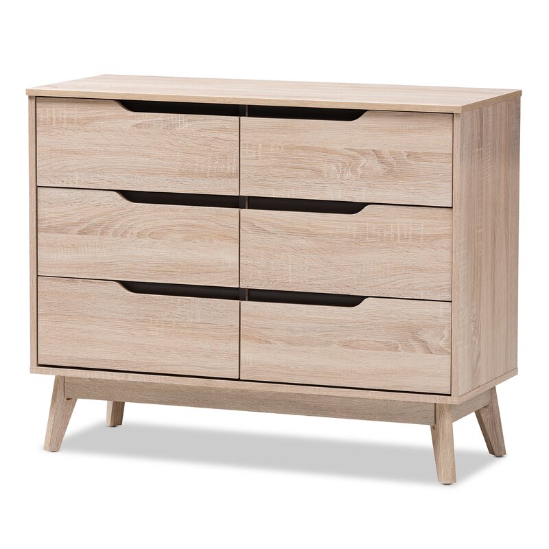 Retweet Calvin Modern 6 Drawer Dresser Reviews Allmodern