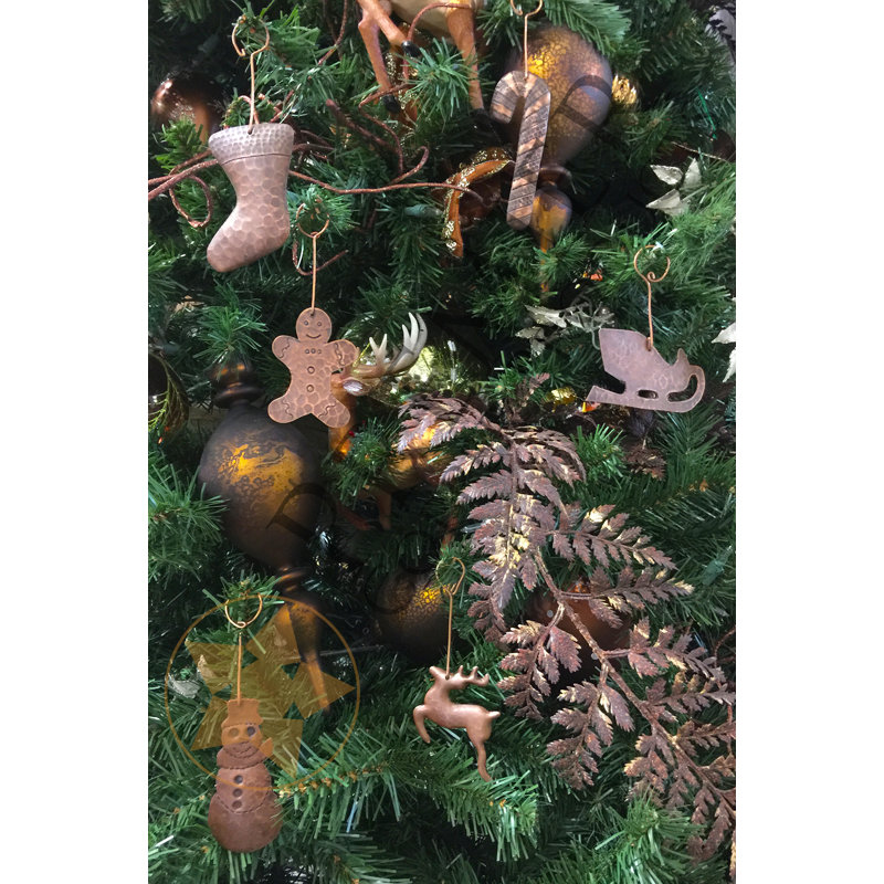 Premier Copper Products 6 Piece Hand Hammered Copper Christmas