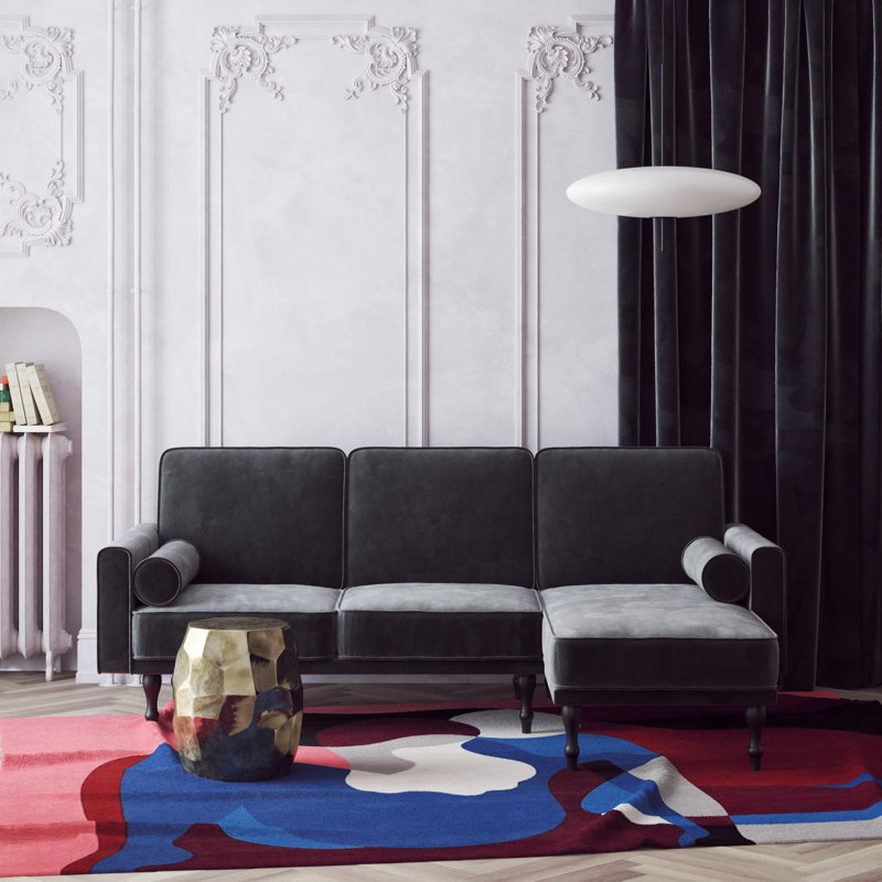 Feminine French Country Reversible Sleeper Sectional Reviews