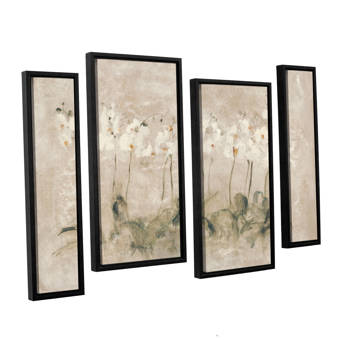 Red Barrel Studio Misty Autumn Day 4 Pieces Framed Painting Print Set Wayfair