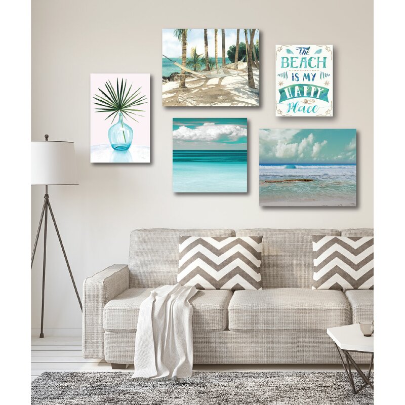 Tropical Tranquility - 5 Piece Wrapped Canvas Gallery Wall Set